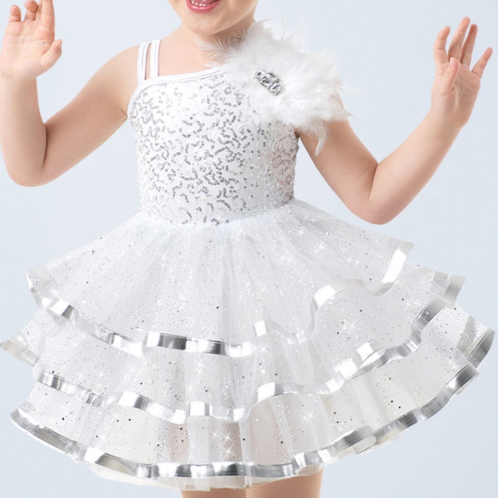 Weissman 2p Girl's I Will Go Sailing No More Sequin Dance Costume Tutu Dress SC